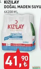 KIZILAY DOĞAL MADEN SUYU 6X200 ML indirimli fiyat KIZILAY DOĞAL MADEN SUYU 6X200 ML fiyat ve kampanya bilgisi